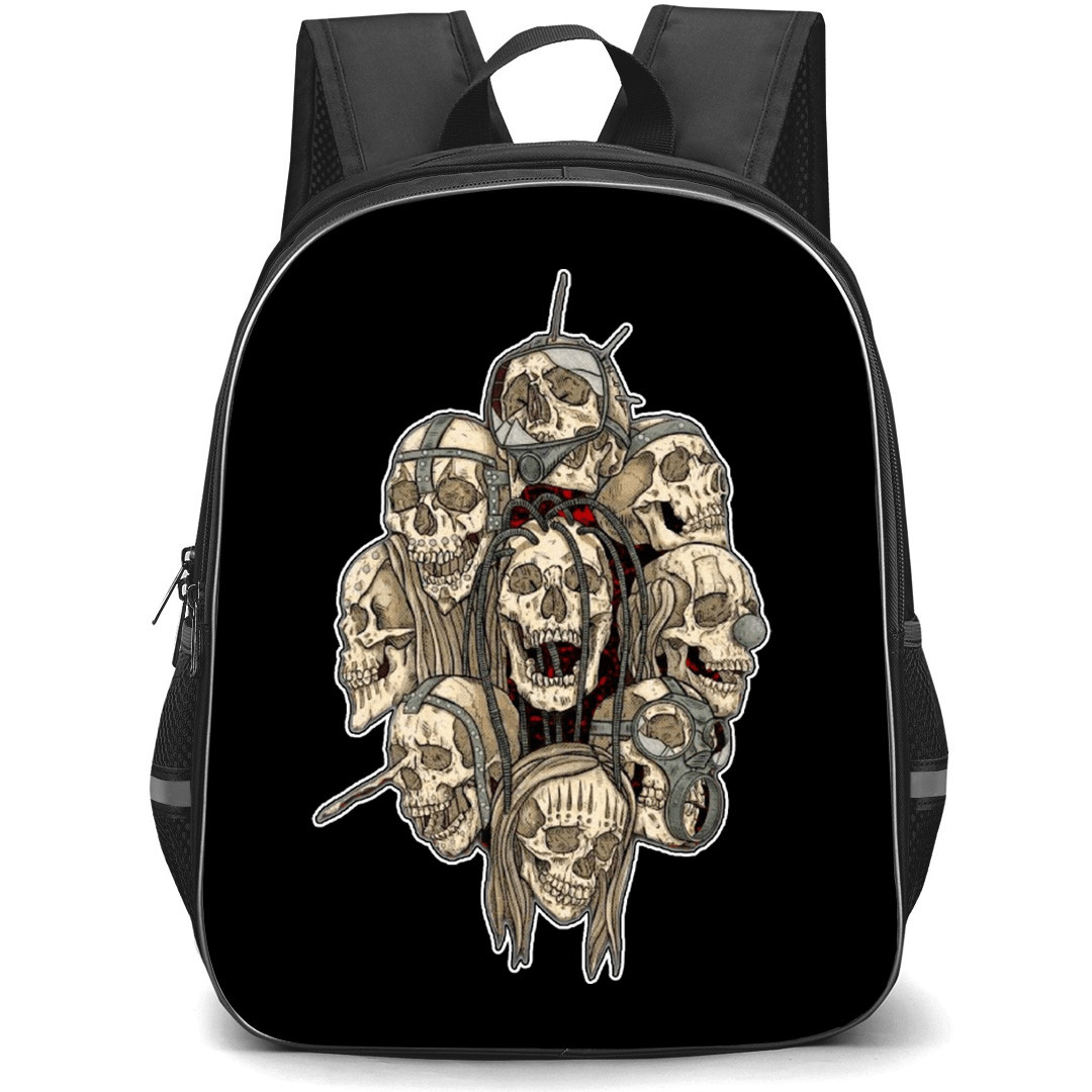 Slipknot Backpack School Bag StudentPack - Skull Collage Illustration Sticker