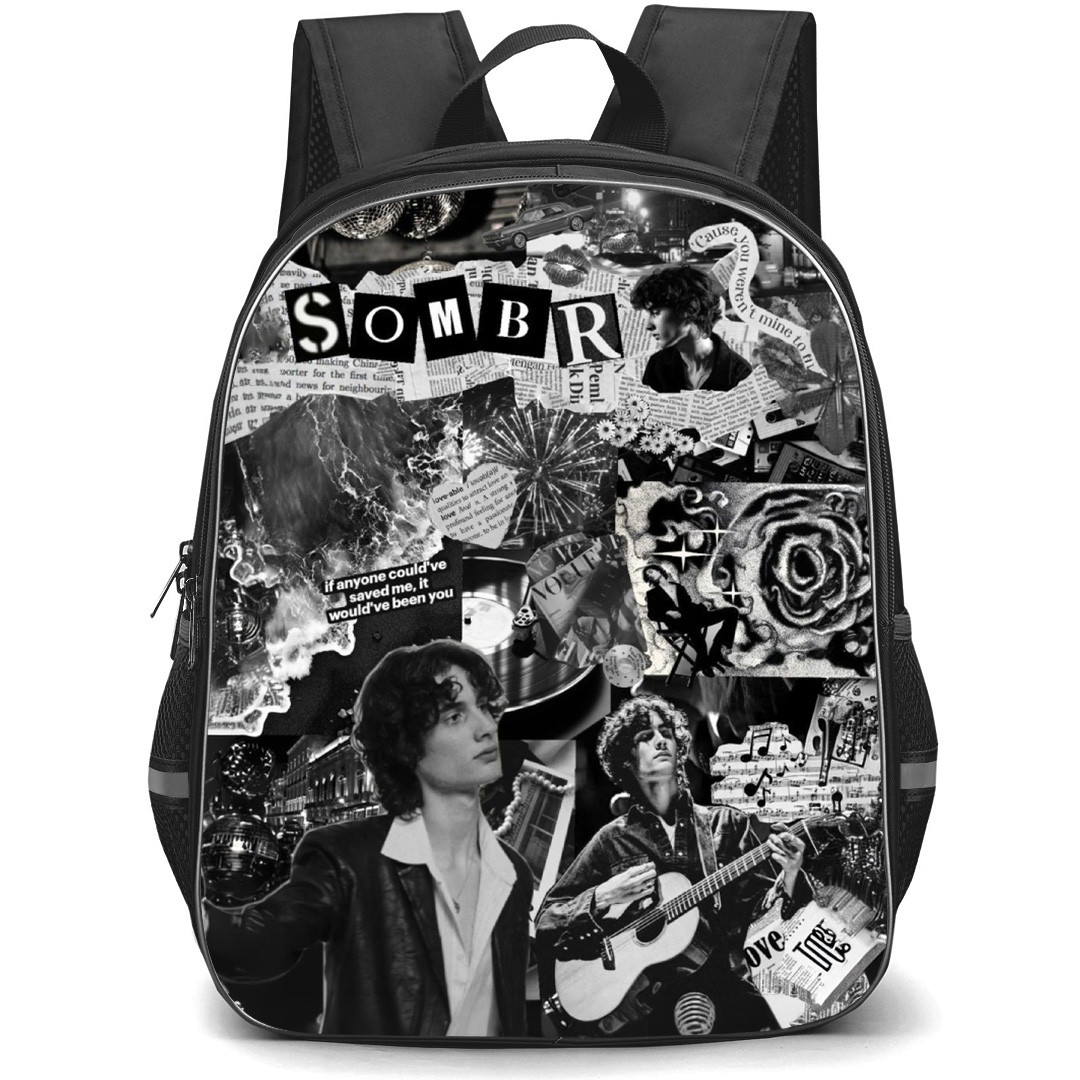 Sombr Backpack School Bag StudentPack - Sombr If Anyone Could've Saved Me Collage