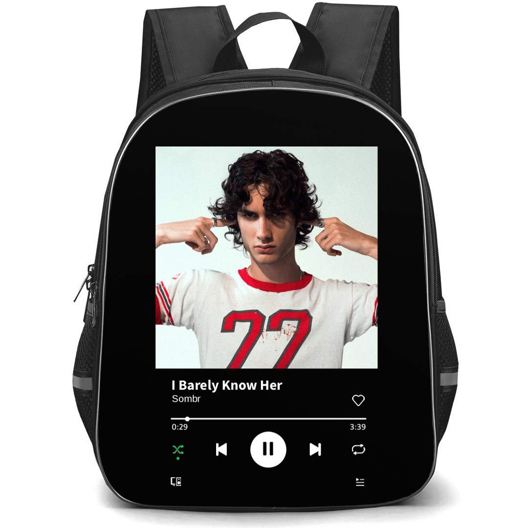 Sombr Backpack School Bag StudentPack - Sombr I Barely Know Her Album Cover