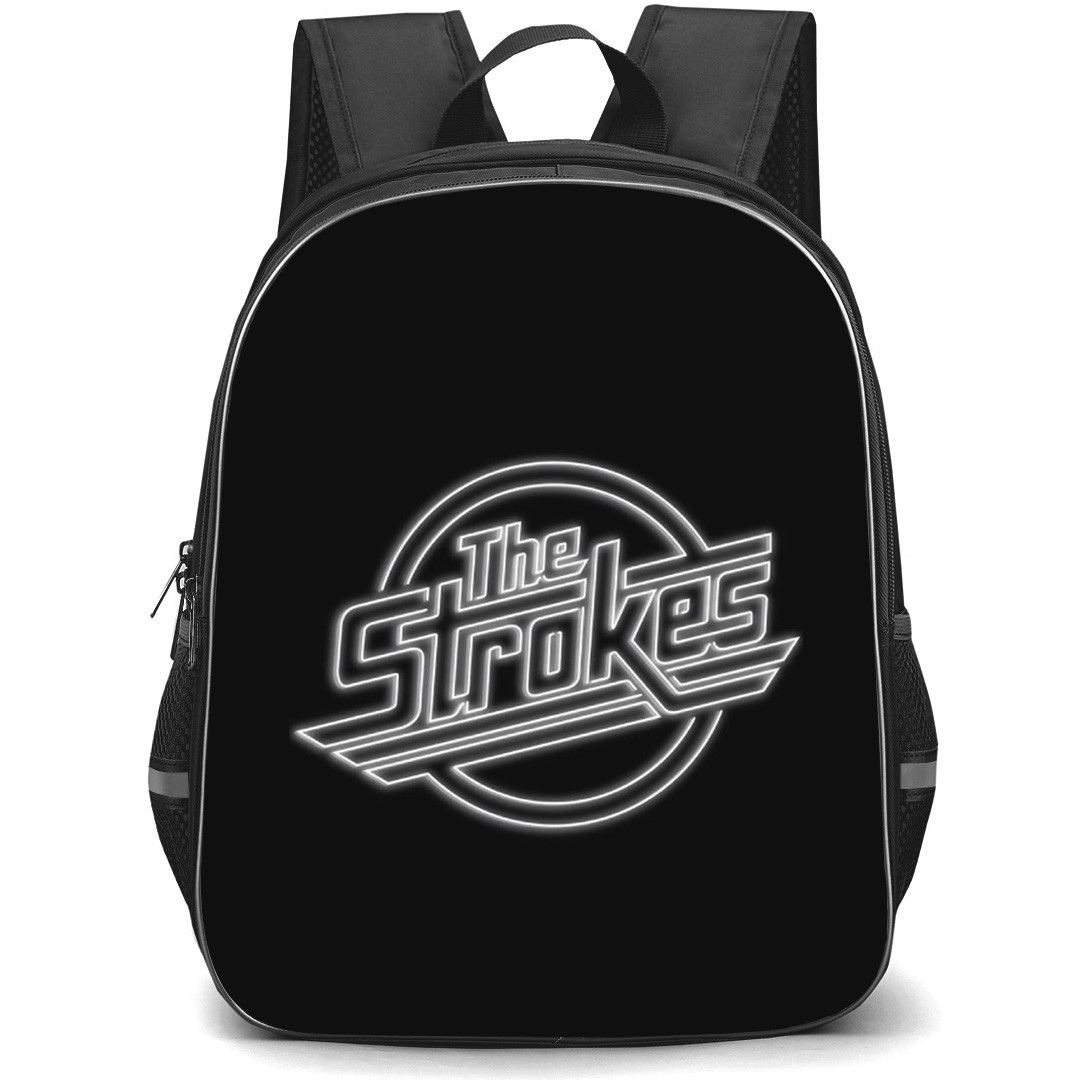 The Strokes Backpack School Bag StudentPack - Band Logo Neon White