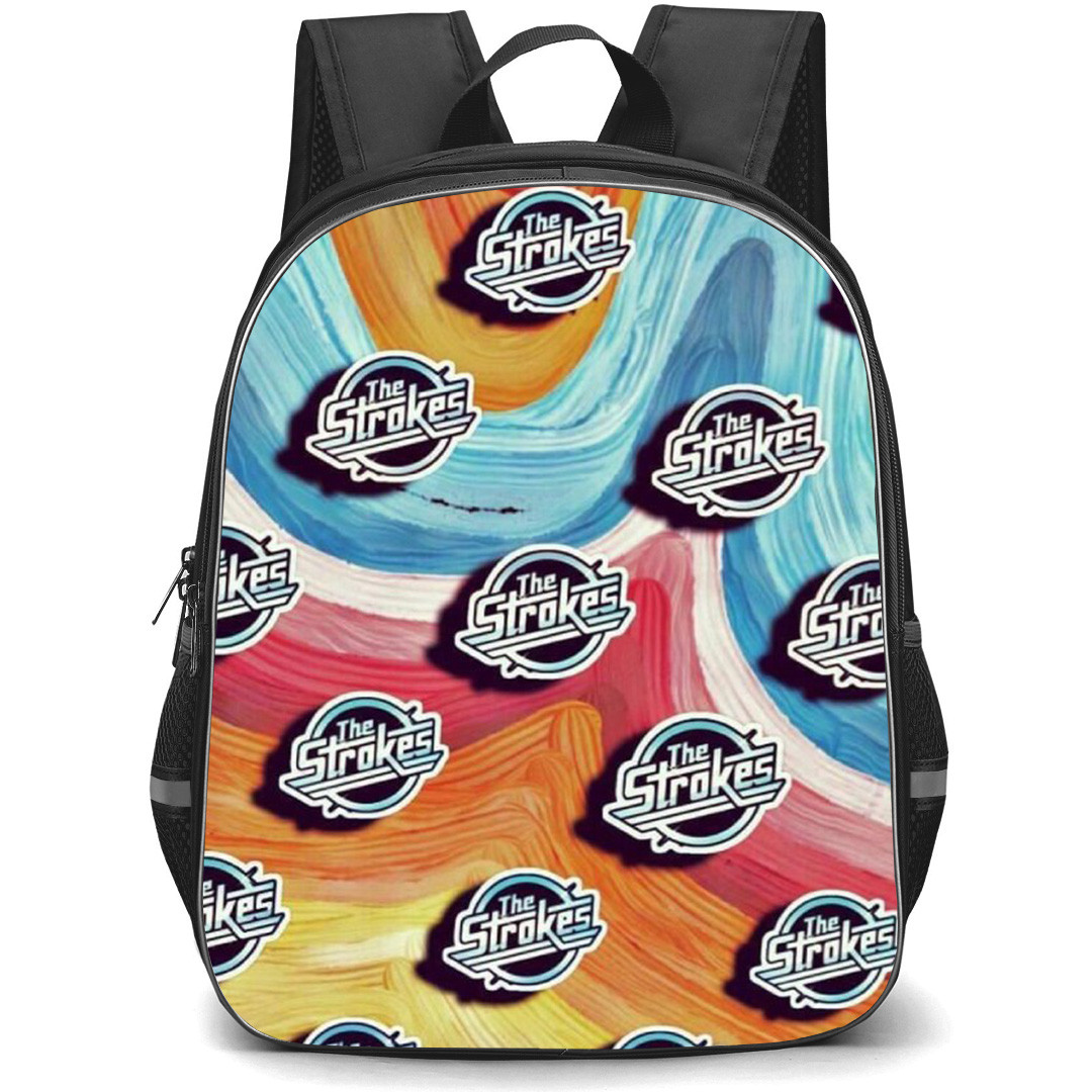 The Strokes Backpack School Bag StudentPack - Logo Pattern Abstract Background
