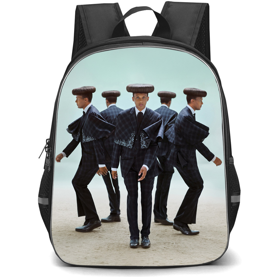 Stromae Backpack School Bag StudentPack - Stromae Multitude Album Art Running Vertical Poster