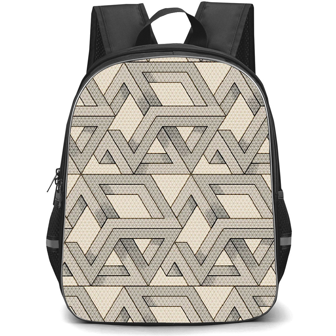 Stromae Backpack School Bag StudentPack - Stromae Penrose Triangles Pattern Art Poster