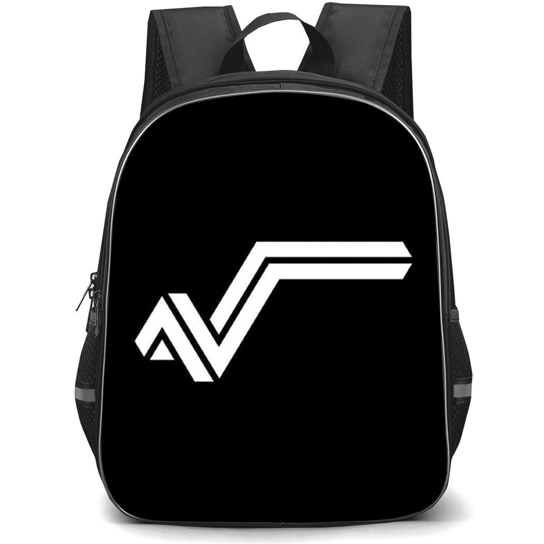 Stromae Backpack School Bag StudentPack - Stromae Racine Carree Logo On Black Background