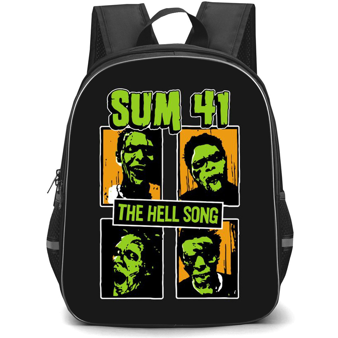 Sum-41 Backpack School Bag StudentPack - Hell Song Illustration Poster