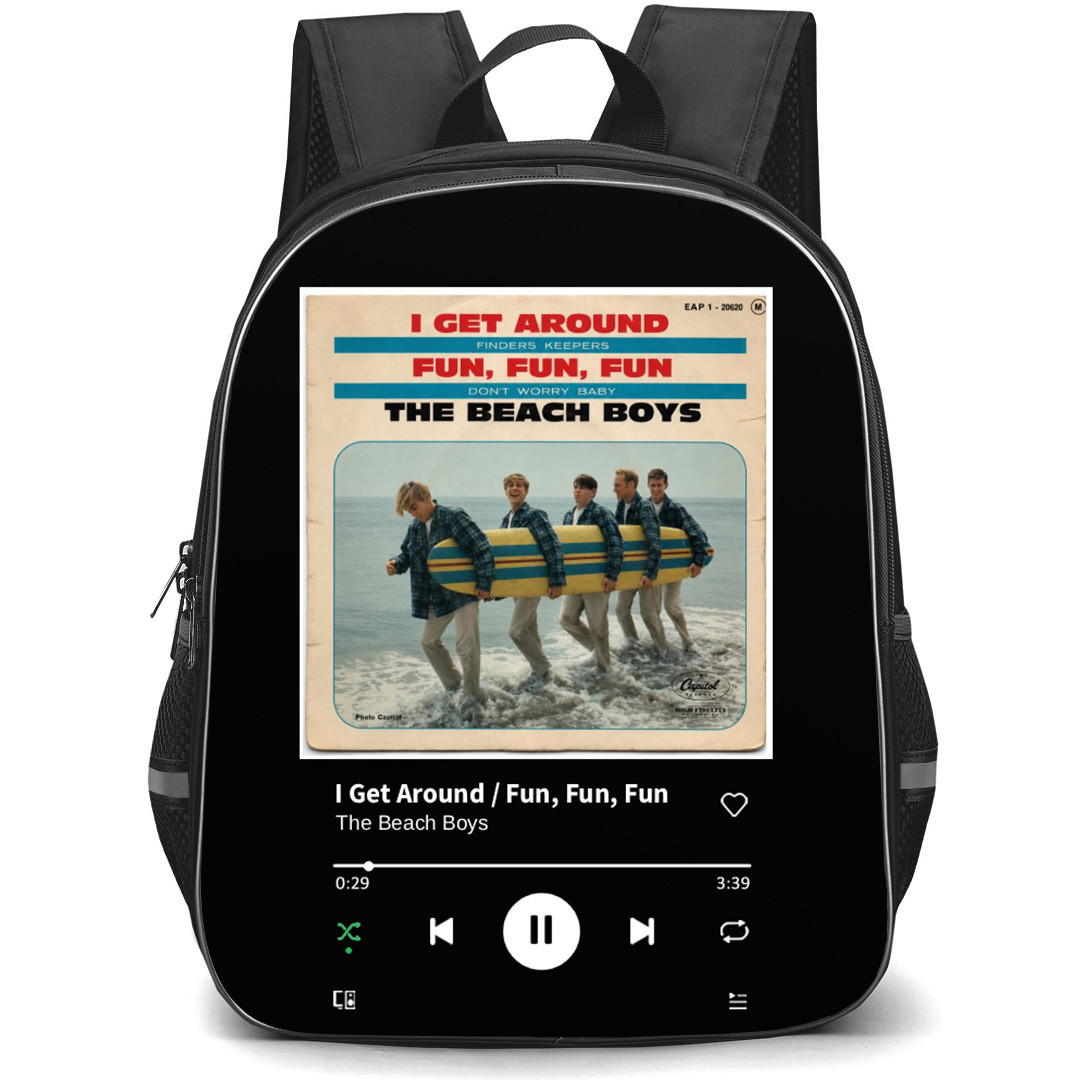 The Beach Boys Backpack School Bag StudentPack - The Beach Boys I Get Around / Fun, Fun, Fun Album Cover