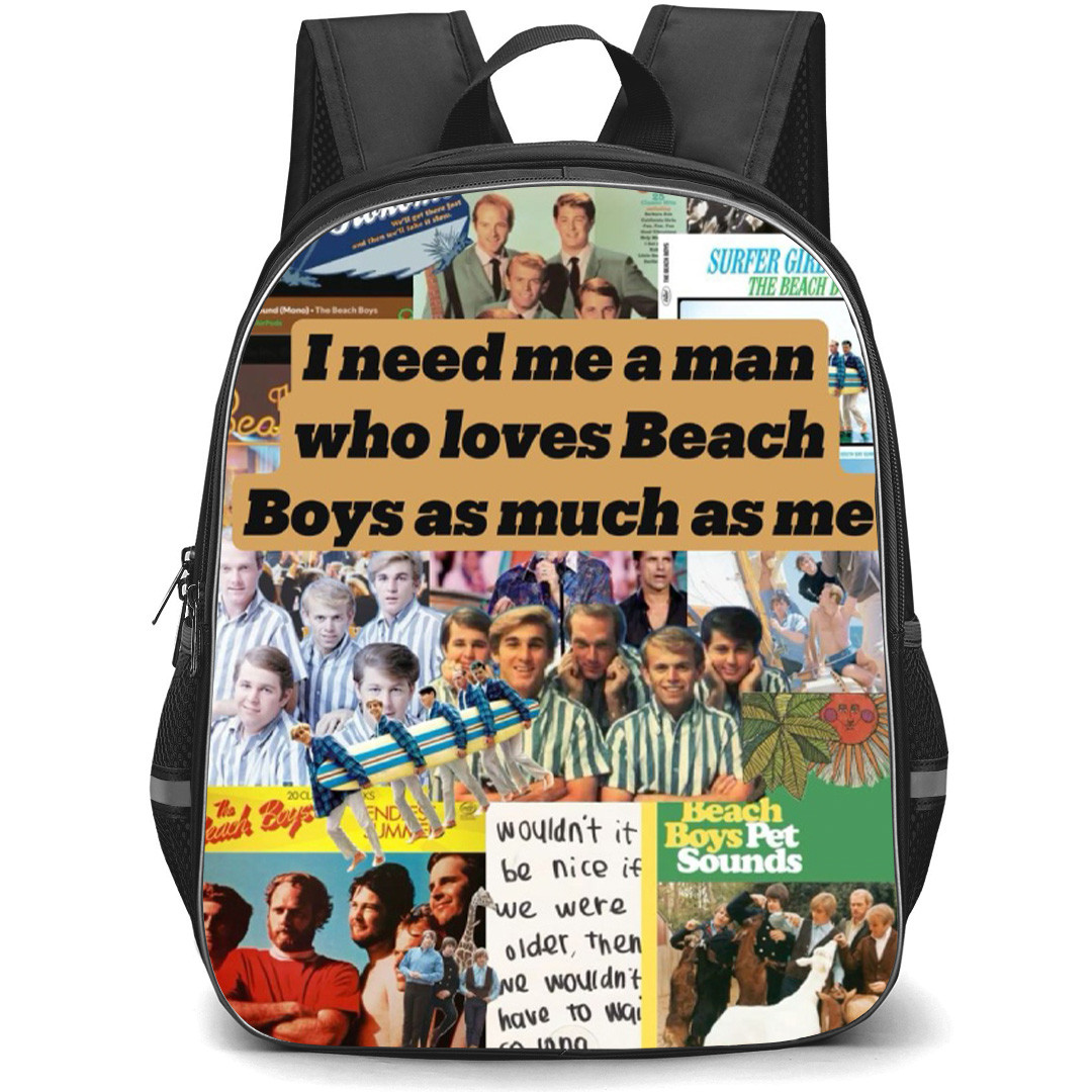 The Beach Boys Backpack School Bag StudentPack - The Beach Boys I Need A Man Collage