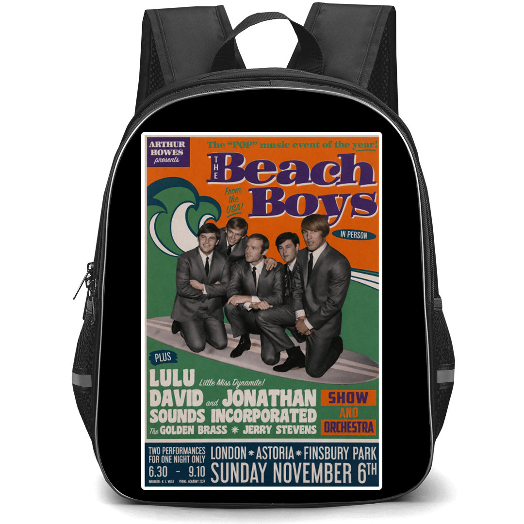 The Beach Boys Backpack School Bag StudentPack - The Beach Boys London Concert Poster