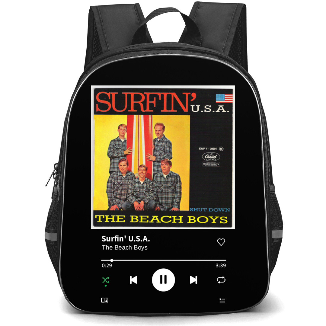 The Beach Boys Backpack School Bag StudentPack - The Beach Boys Surfin' U.S.A. Vinyl Cover