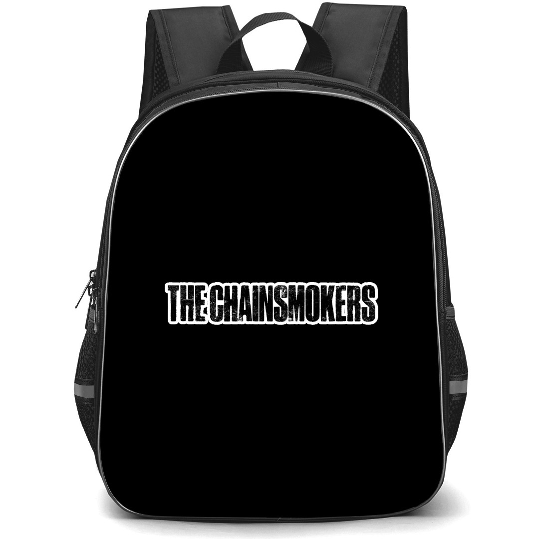 The Chainsmokers Backpack School Bag StudentPack - The Chainsmokers Black And White Logo