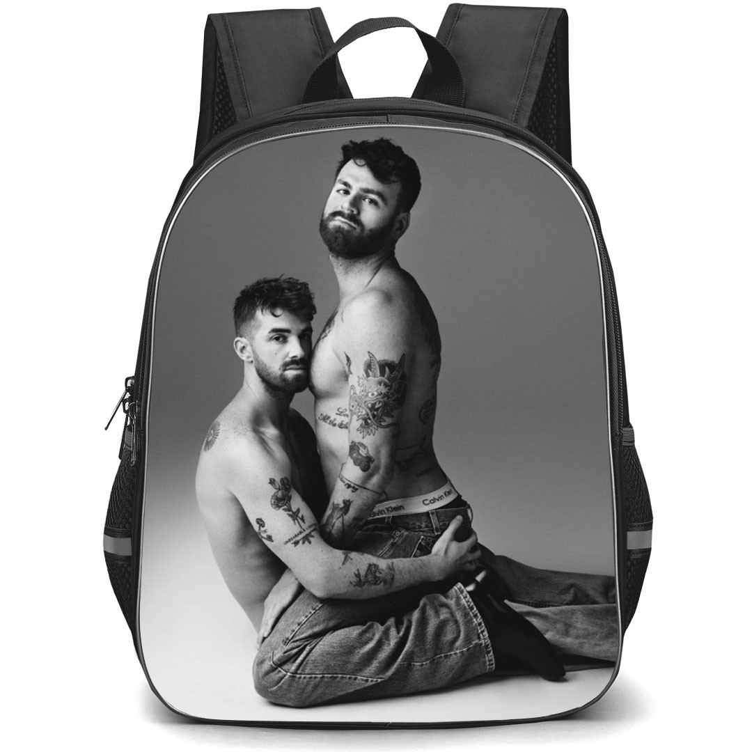 The Chainsmokers Backpack School Bag StudentPack - The Chainsmokers Calvin Klein Parody Greyscale