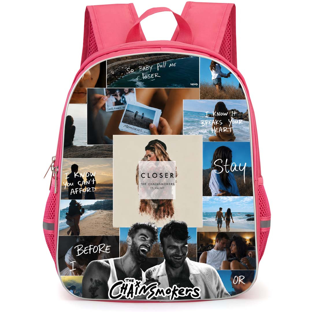 The Chainsmokers Backpack School Bag StudentPack - The Chainsmokers Closer Lyrics Collage