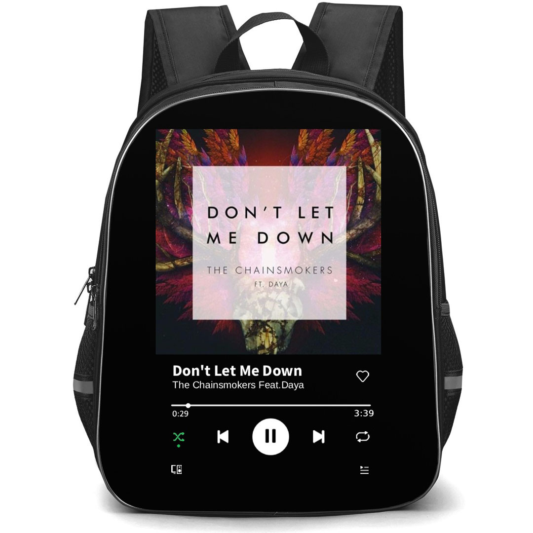 The Chainsmokers Backpack School Bag StudentPack - The Chainsmokers Don't Let Me Down Album Cover