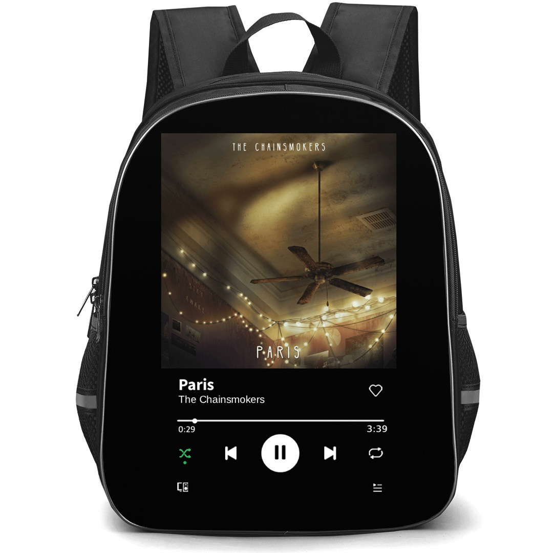 The Chainsmokers Backpack School Bag StudentPack - The Chainsmokers Paris Album Cover