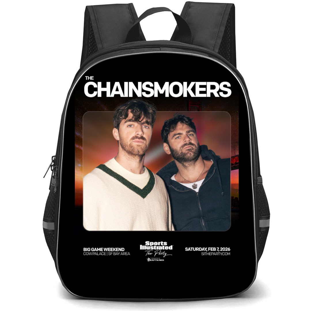 The Chainsmokers Backpack School Bag StudentPack - The Chainsmokers SF Bay Area Concert Poster