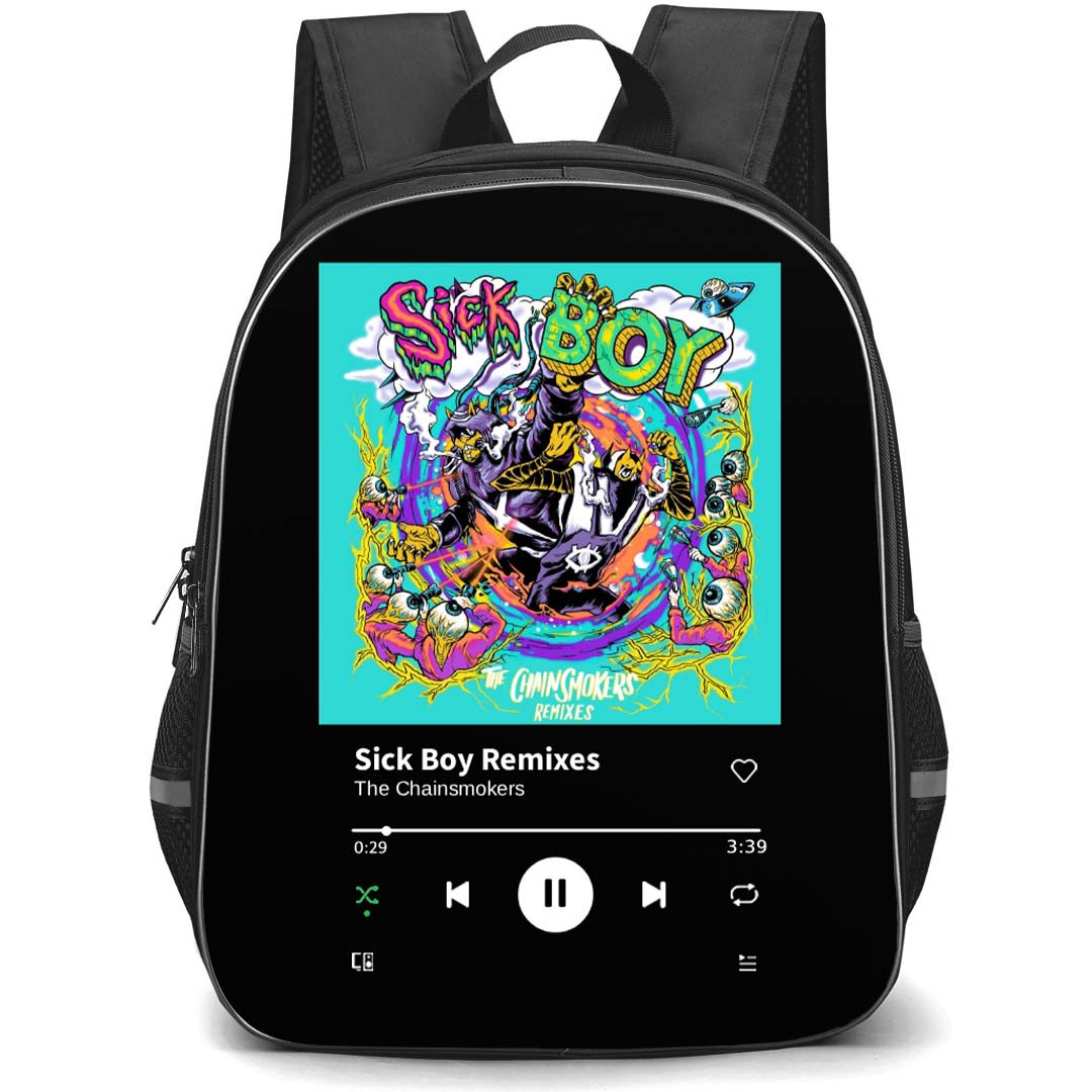 The Chainsmokers Backpack School Bag StudentPack - The Chainsmokers Sick Boy Remixes Album Cover