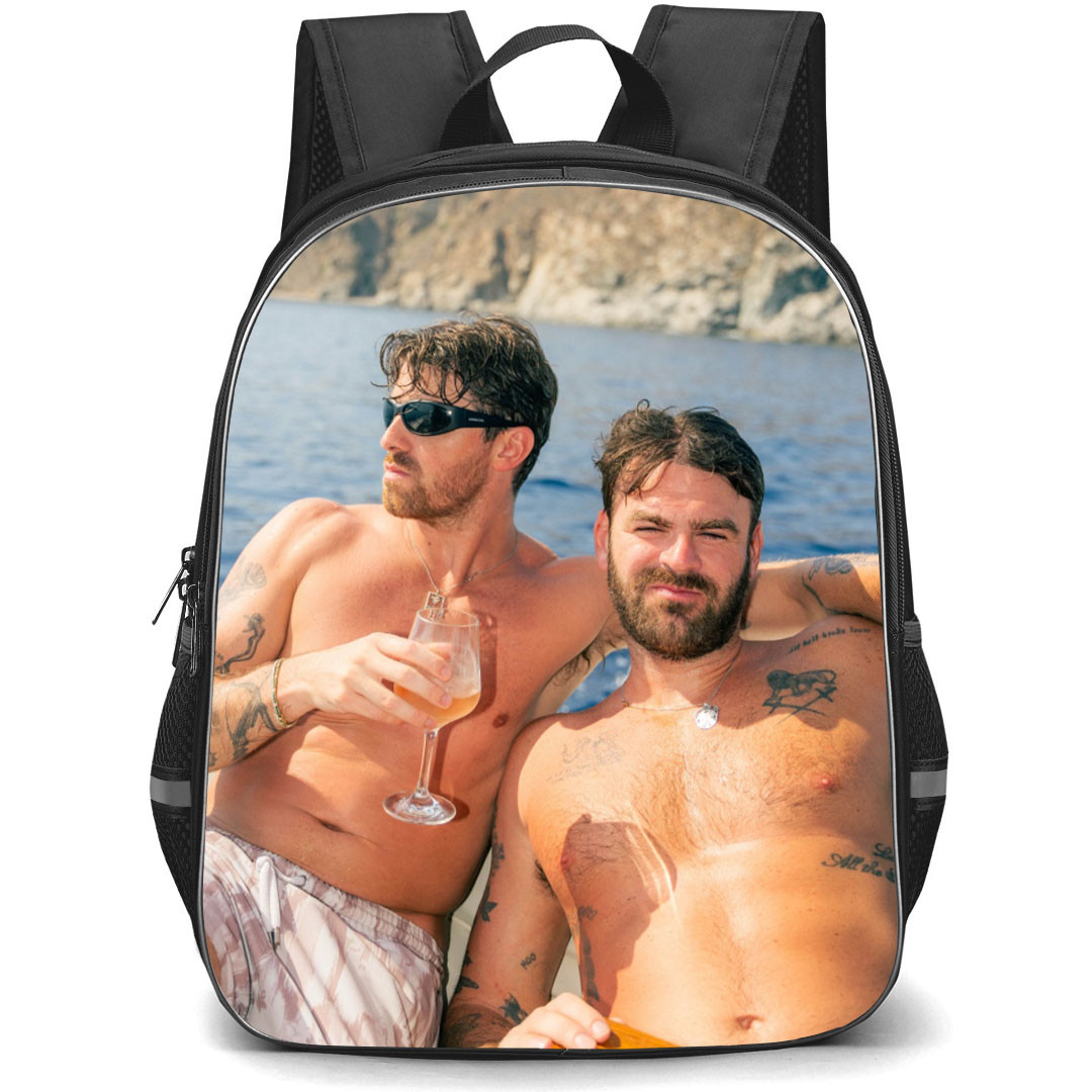 The Chainsmokers Backpack School Bag StudentPack - The Chainsmokers Sitting On Yacht Sea Background