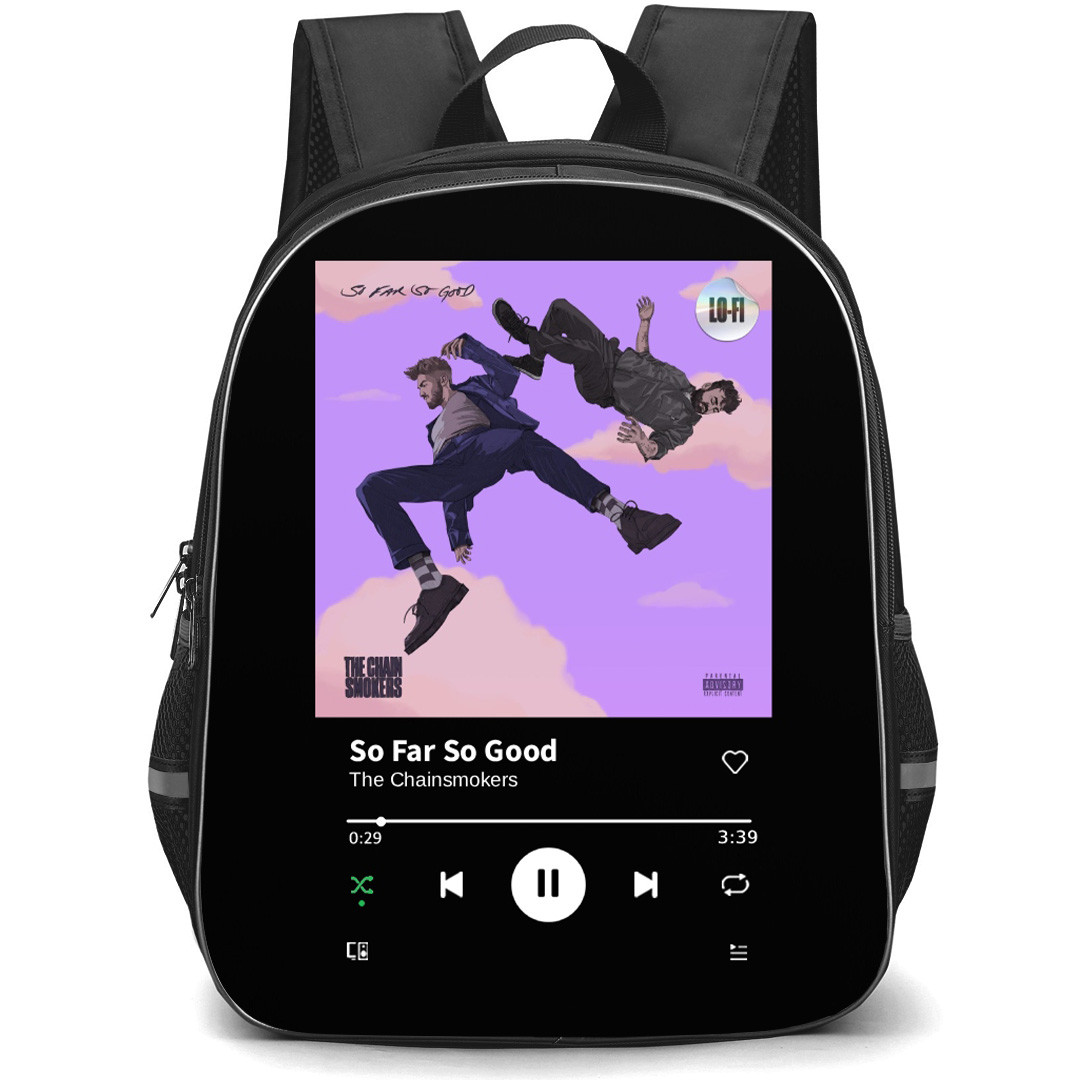 The Chainsmokers Backpack School Bag StudentPack - The Chainsmokers So Far So Good Album Cover