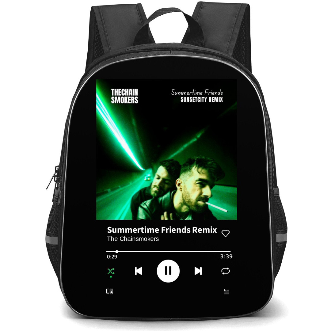 The Chainsmokers Backpack School Bag StudentPack - The Chainsmokers Summertime Friends Sunsetcity Remix Album Cover
