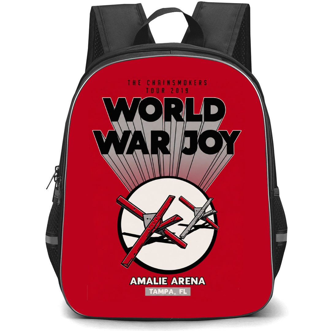 The Chainsmokers Backpack School Bag StudentPack - The Chainsmokers World War Joy Tour Poster