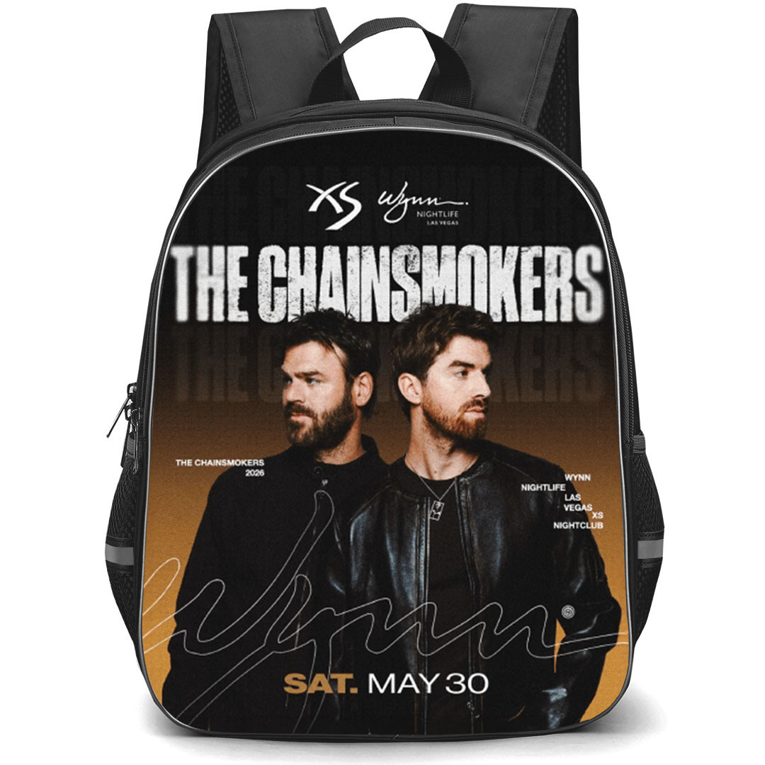 The Chainsmokers Backpack School Bag StudentPack - The Chainsmokers XS Nightclub Concert Poster