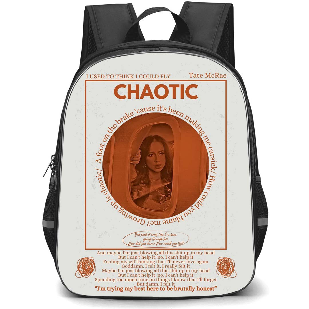 Tate McRae Backpack StudentPack - Tate McRae Chaotic Vintage Poster