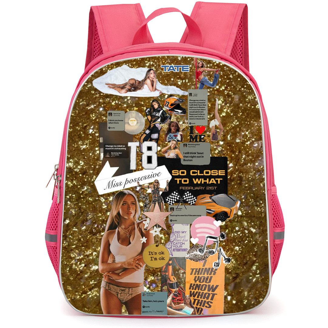 Tate McRae Backpack School Bag StudentPack - Tate McRae So Close To What Album Collage