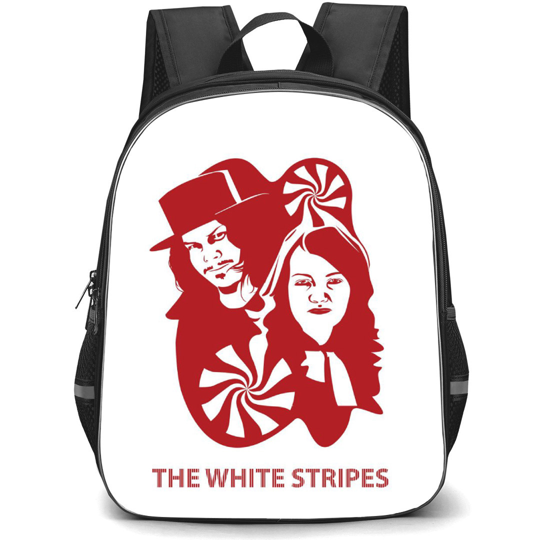 The White Stripes Backpack School Bag StudentPack - Band Portrait Red Vector Art Poster