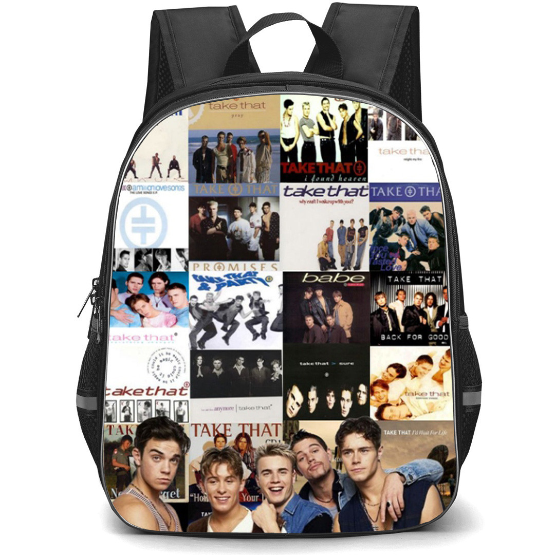 Take That Backpack School Bag StudentPack - Take That Albums Collage