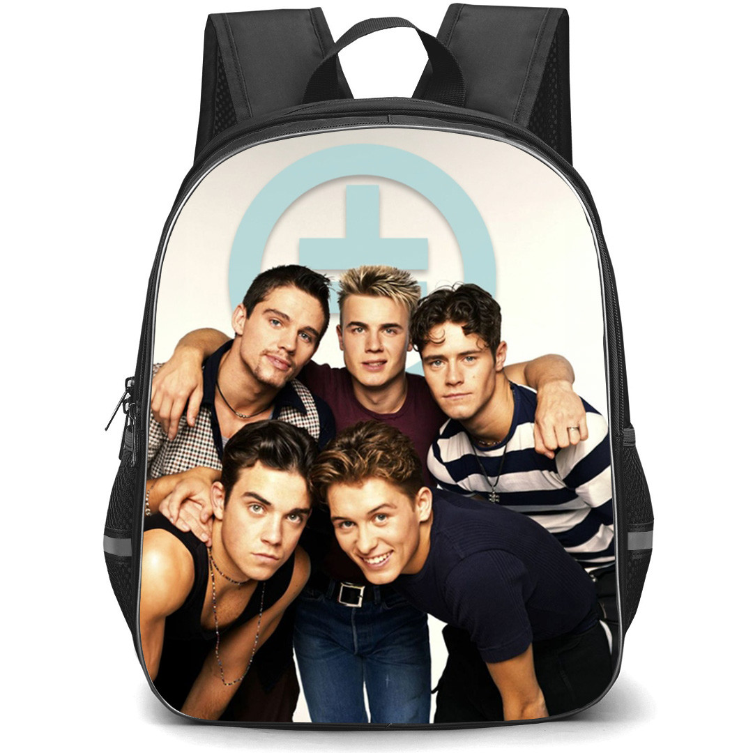 Take That Backpack School Bag StudentPack - Take That Group Portrait Logo Background