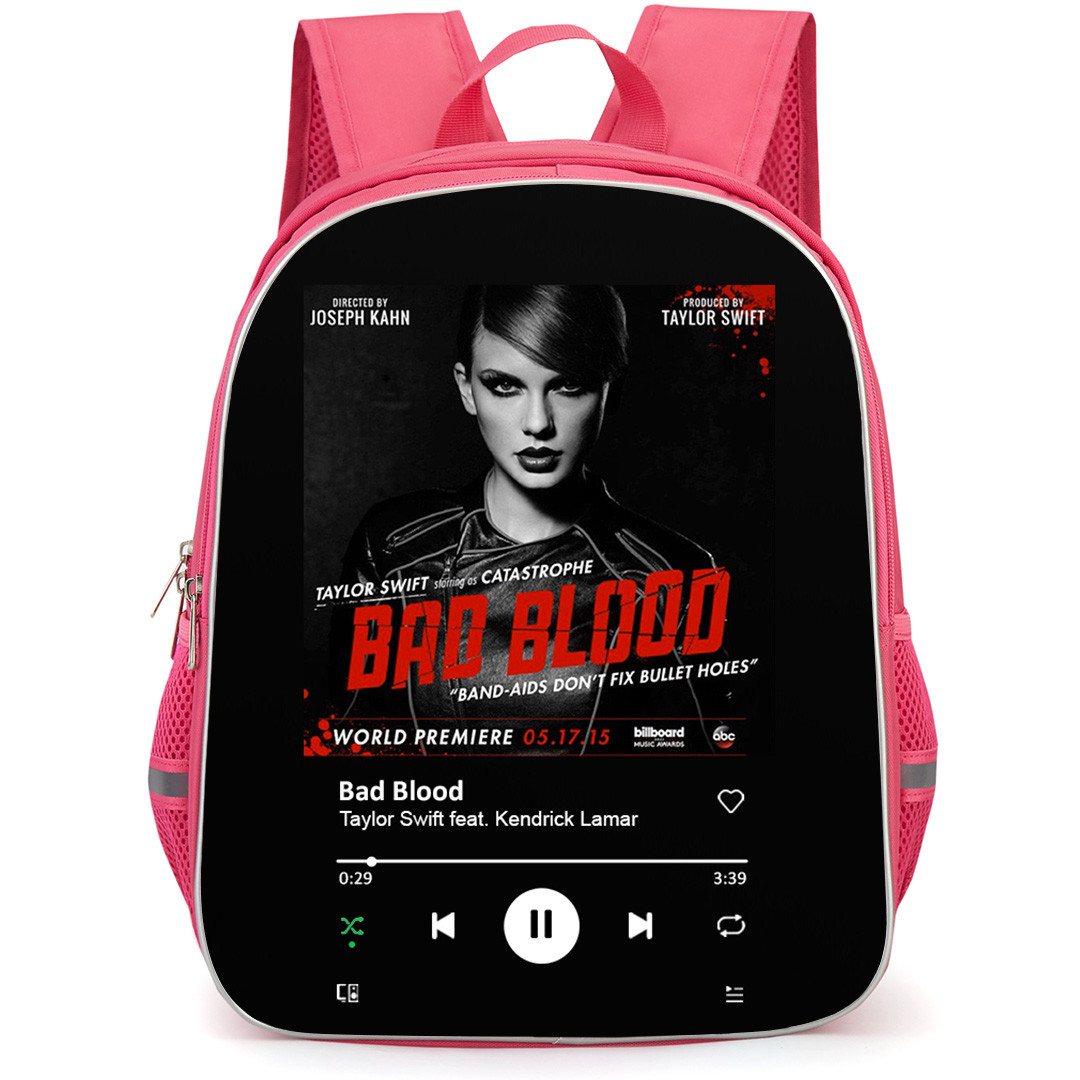 Taylor Swift Backpack School Bag StudentPack - Taylor Swift Feat Kendrick Lamar Bad Blood Cover Spotify Library Poster