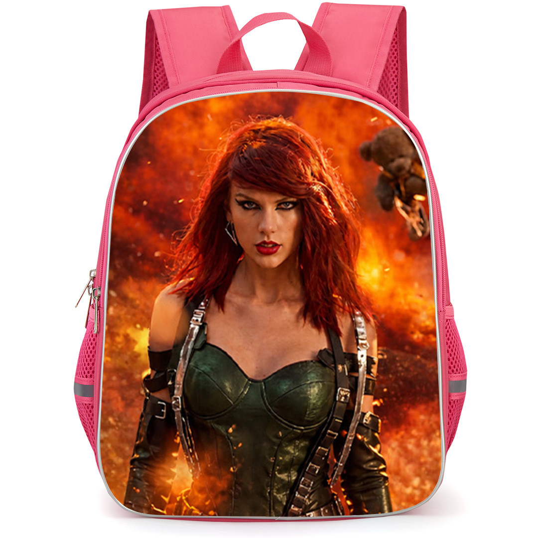 Taylor Swift Backpack School Bag StudentPack - Taylor Swift Ft Kendrick Lamar Bad Blood Music Video Red Hair Character Poster
