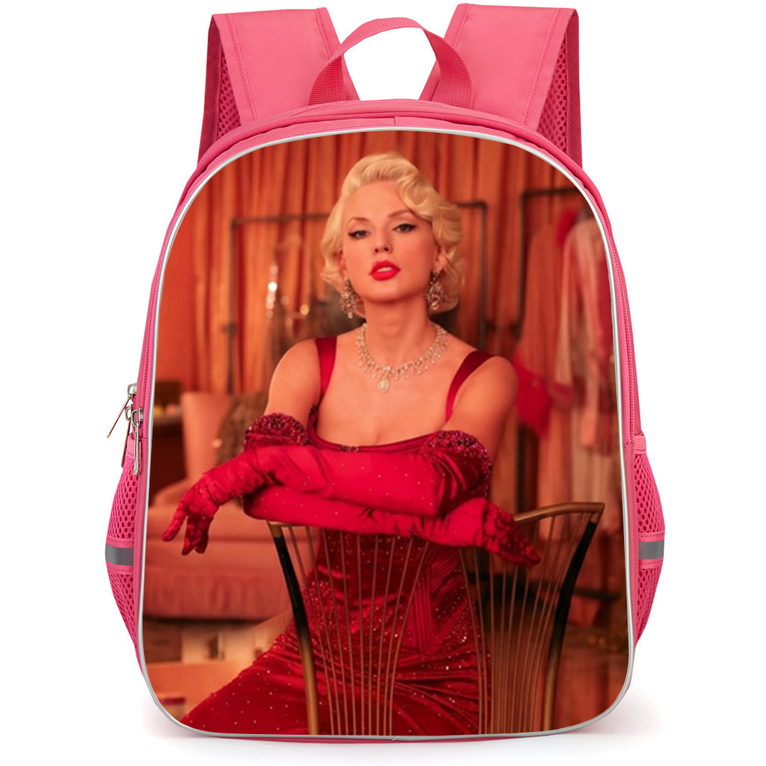 Taylor Swift Backpack School Bag StudentPack - Taylor Swift Opalite Music Video Red Dress Pose Poster
