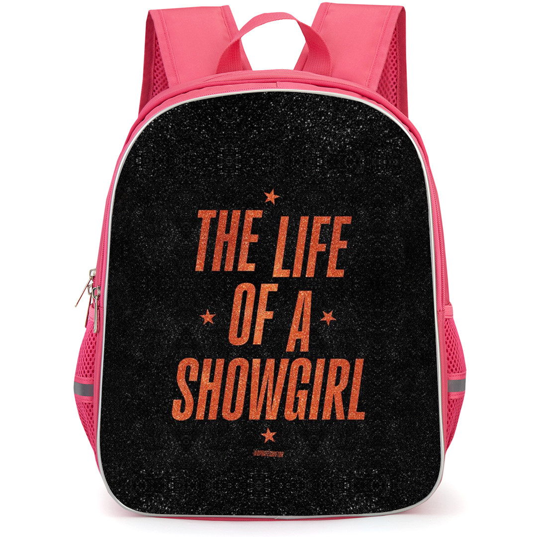 Taylor Swift Backpack School Bag StudentPack - The Life Of Show Girl Red Text Logo Black Background