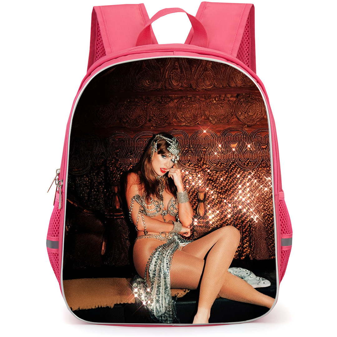 Taylor Swift Backpack School Bag StudentPack - The Life Of Show Girl Sitting Cross Legs