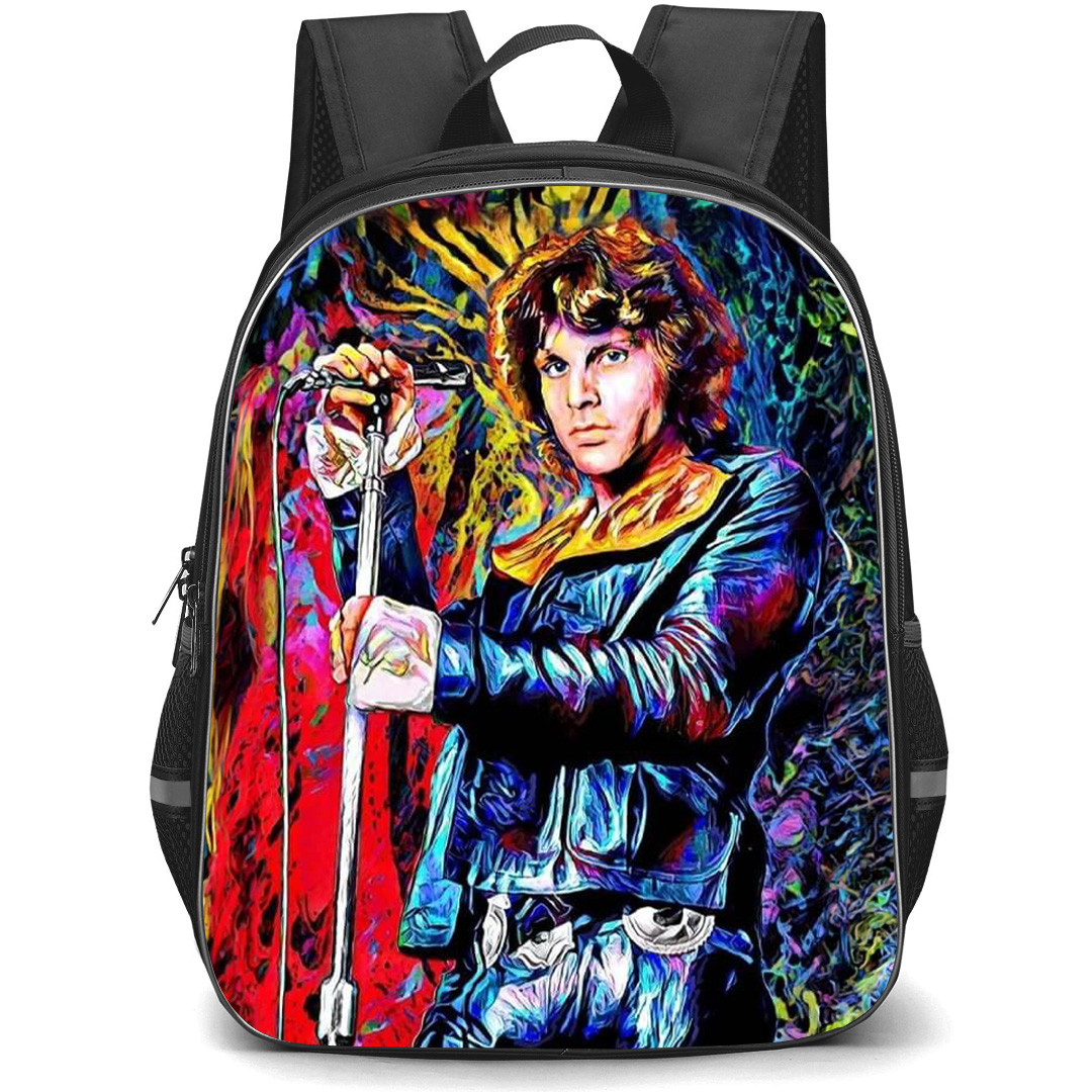 Jim Morrison Backpack School Bag StudentPack - Jim Morrison Portrait Comic Art