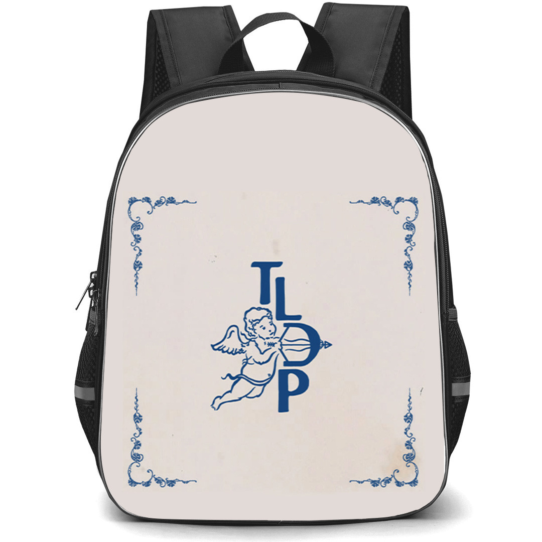 The Last Dinner Party Backpack School Bag StudentPack - The Last Dinner Party Angel Logo On Gray Background