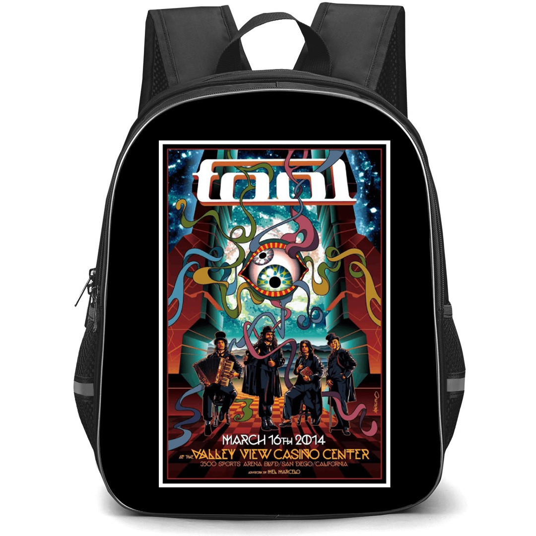 Tool Backpack School Bag StudentPack - Tool San Diego Concert Poster