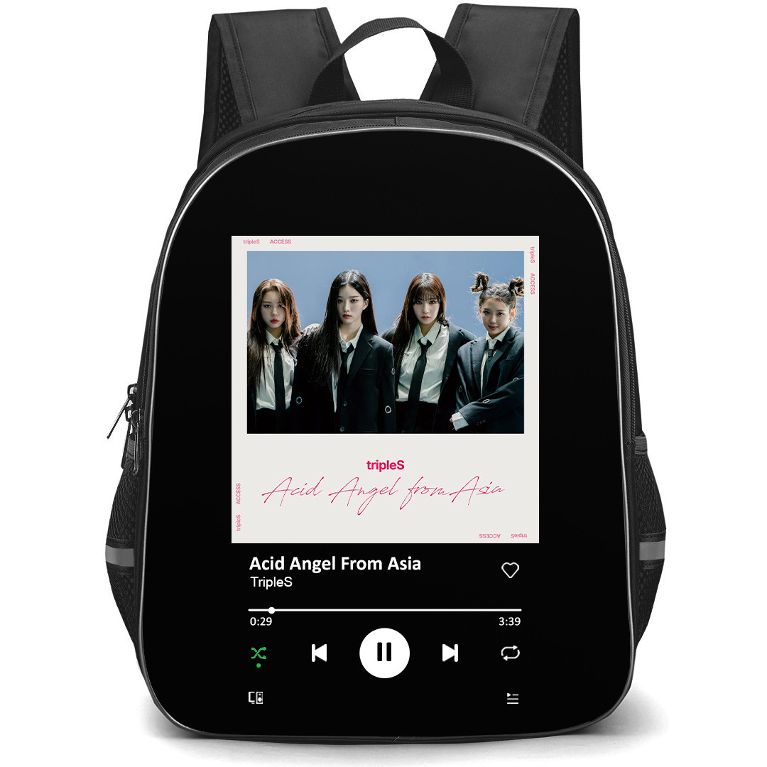 TripleS Backpack School Bag StudentPack - TripleS ACCESS Acid Angel From Asia Album Art Spotify Library Poster