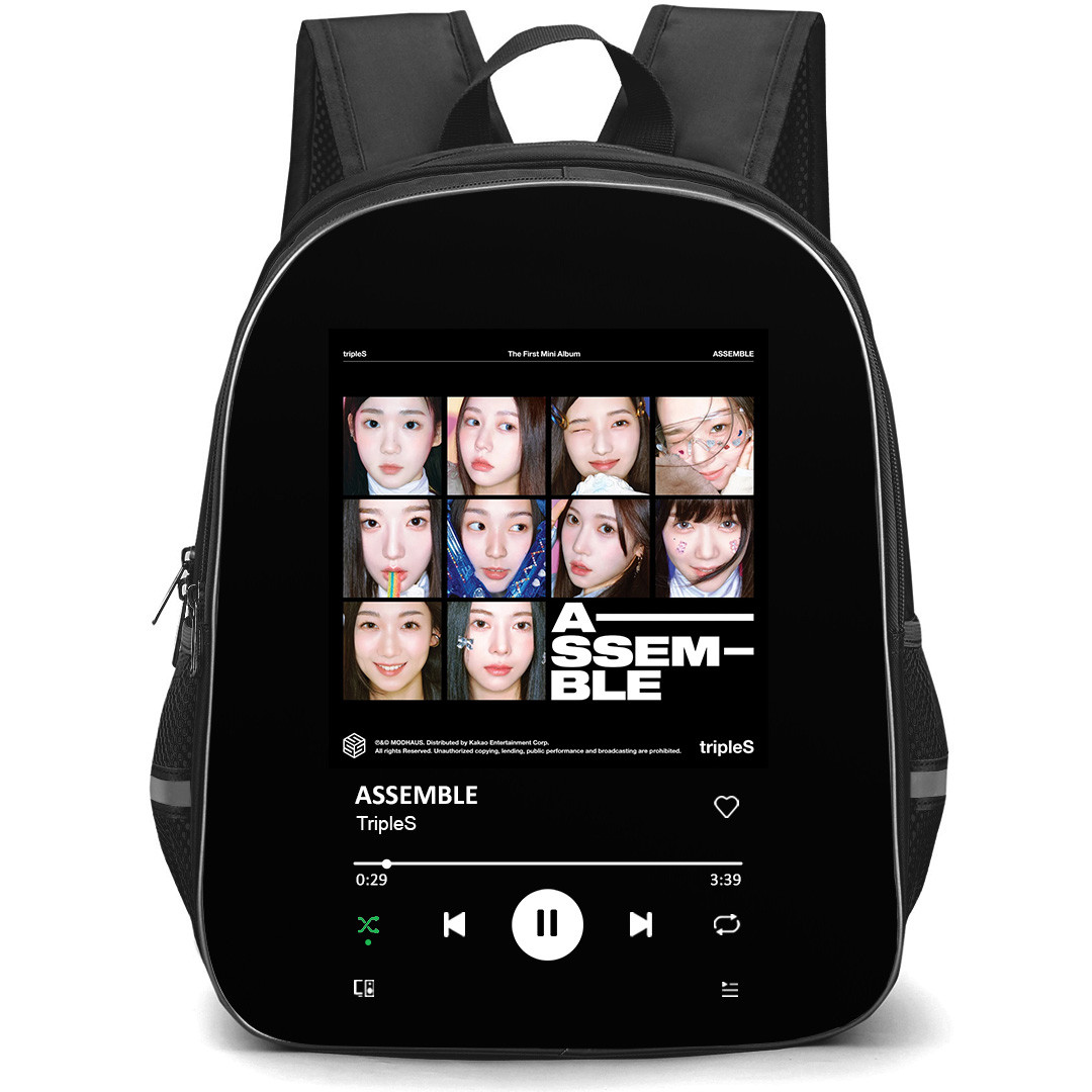 TripleS Backpack School Bag StudentPack - TripleS ASSEMBLE The First Mini Album Cover Spotify Library Poster
