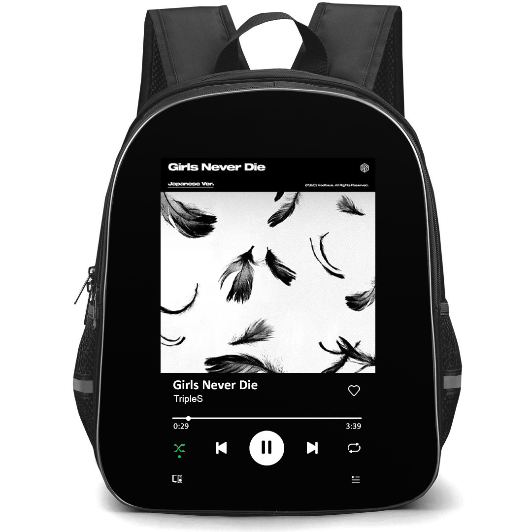 TripleS Backpack School Bag StudentPack - TripleS Girls Never Die Japanese Version Song Spotify Library Poster
