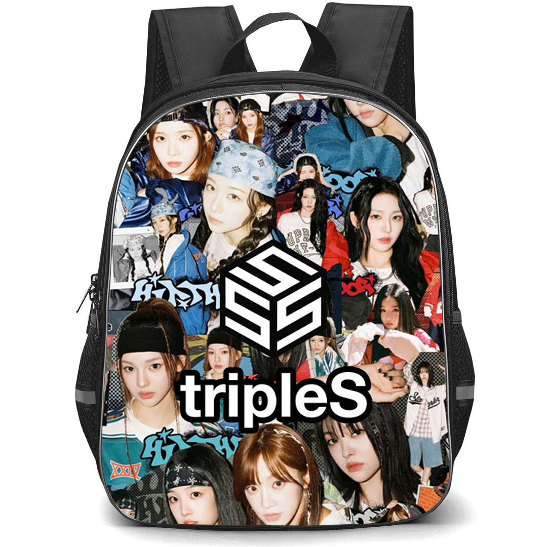TripleS Backpack School Bag StudentPack - TripleS Logo And Text Collage Poster