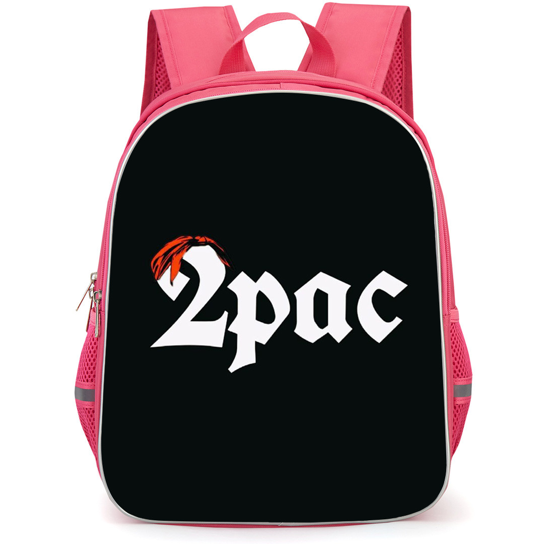 Tupac Shakur Backpack StudentPack - Tupac Shakur 2Pac Logo On Black Background