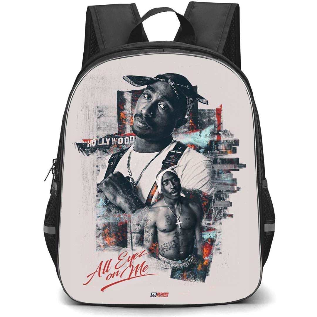 Tupac Shakur Backpack StudentPack - Tupac Shakur All Eyez On Me Poster Designed By Steve Berumen
