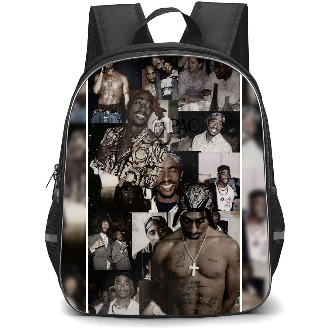 Tupac Shakur Backpack StudentPack - Tupac Shakur Retro Collage Poster