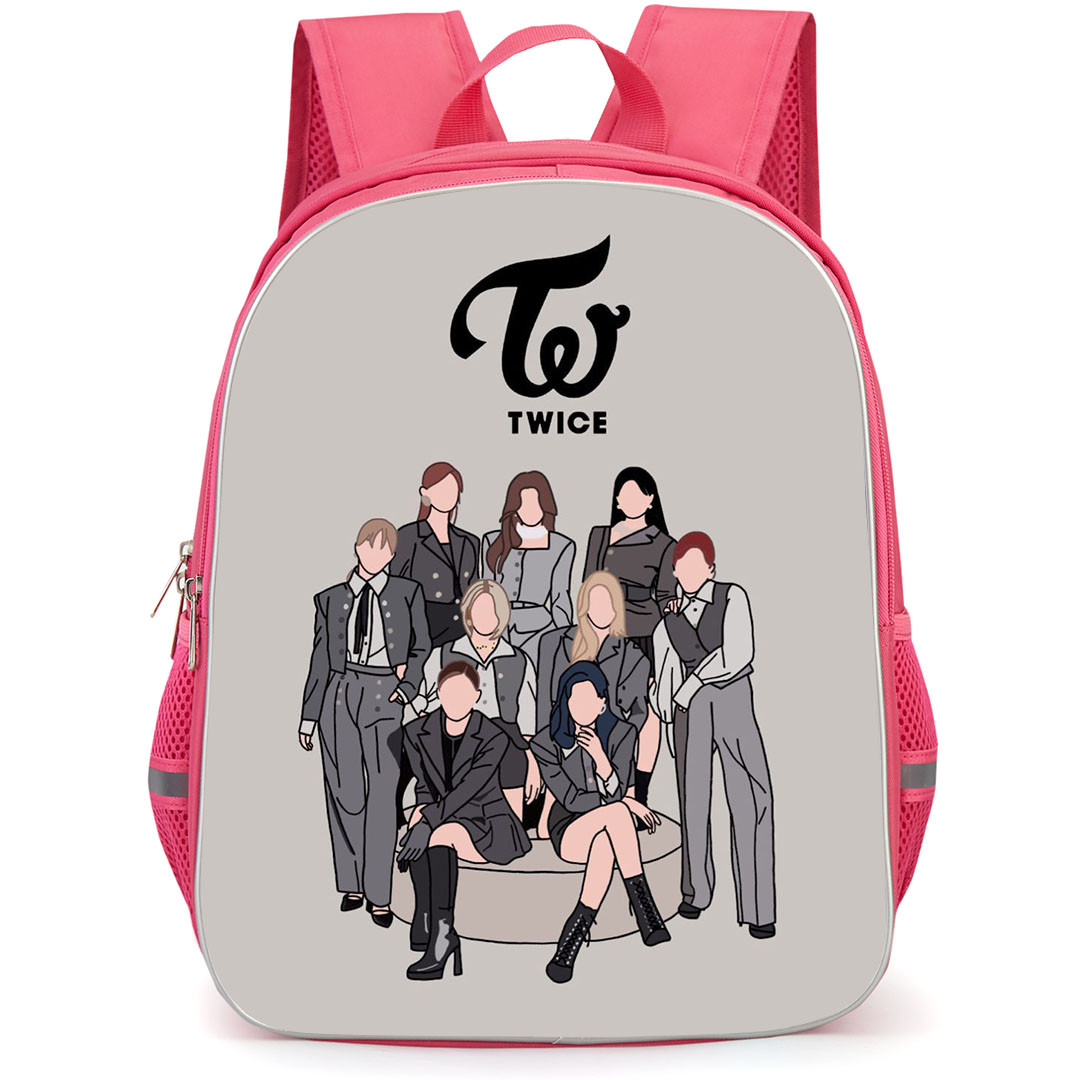 Twice Backpack StudentPack - Twice Girls Faceless Illustration Art