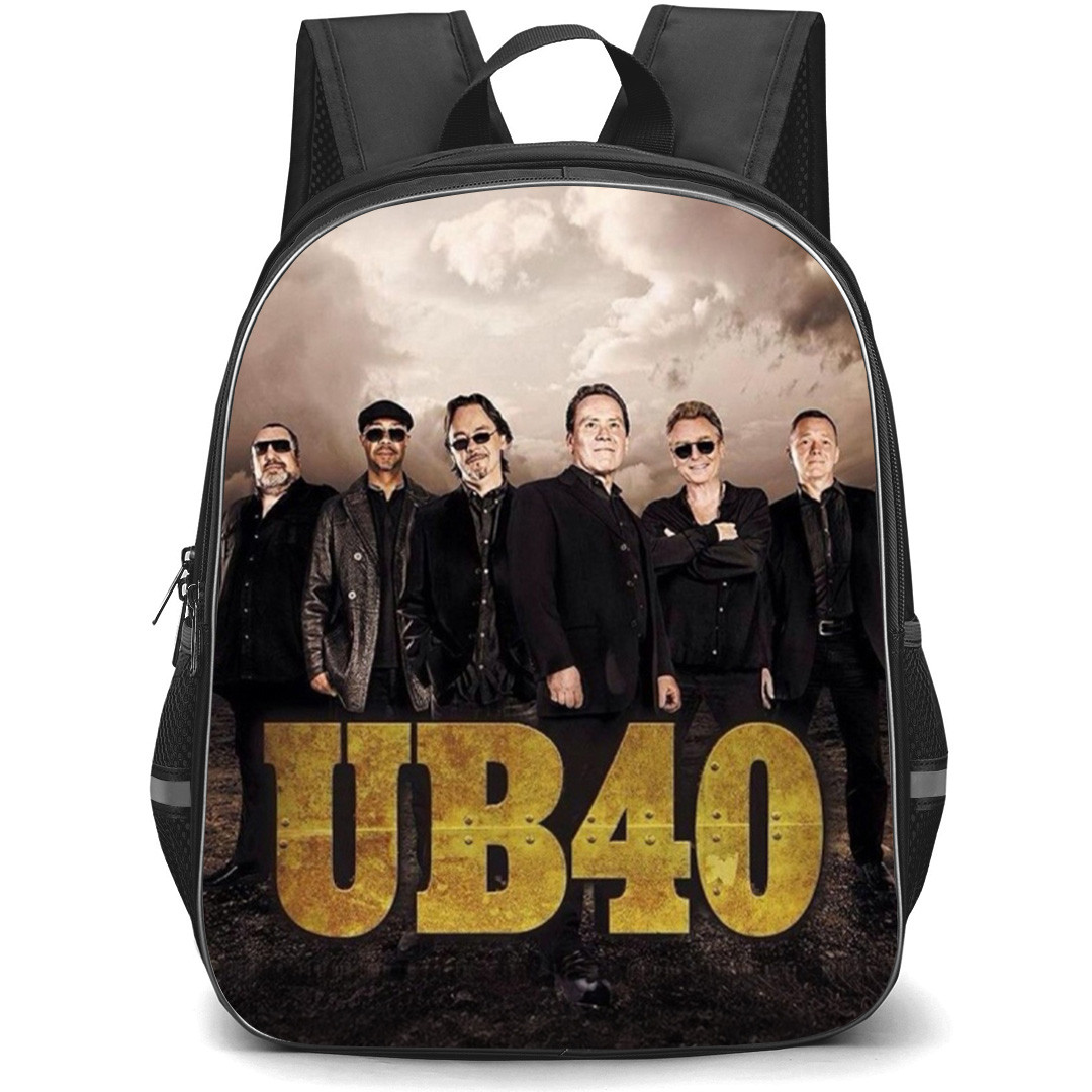 UB40 Backpack School Bag StudentPack - UB40 Group Portrait Grey Skies Background