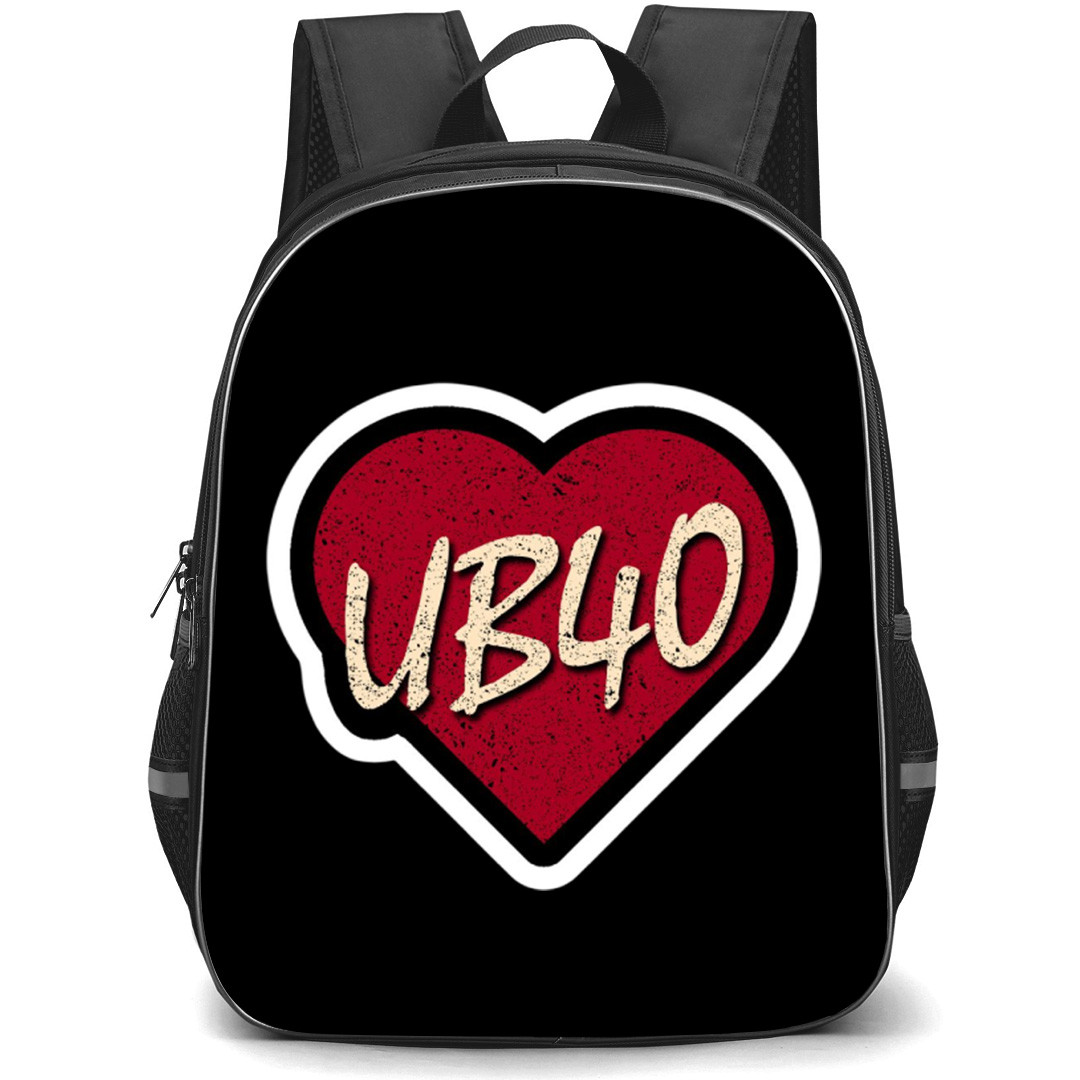 UB40 Backpack School Bag StudentPack - UB40 Heart Logo Sticker Art