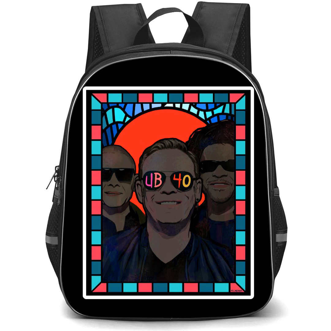 UB40 Backpack School Bag StudentPack - UB40 Mosaic Art Portrait