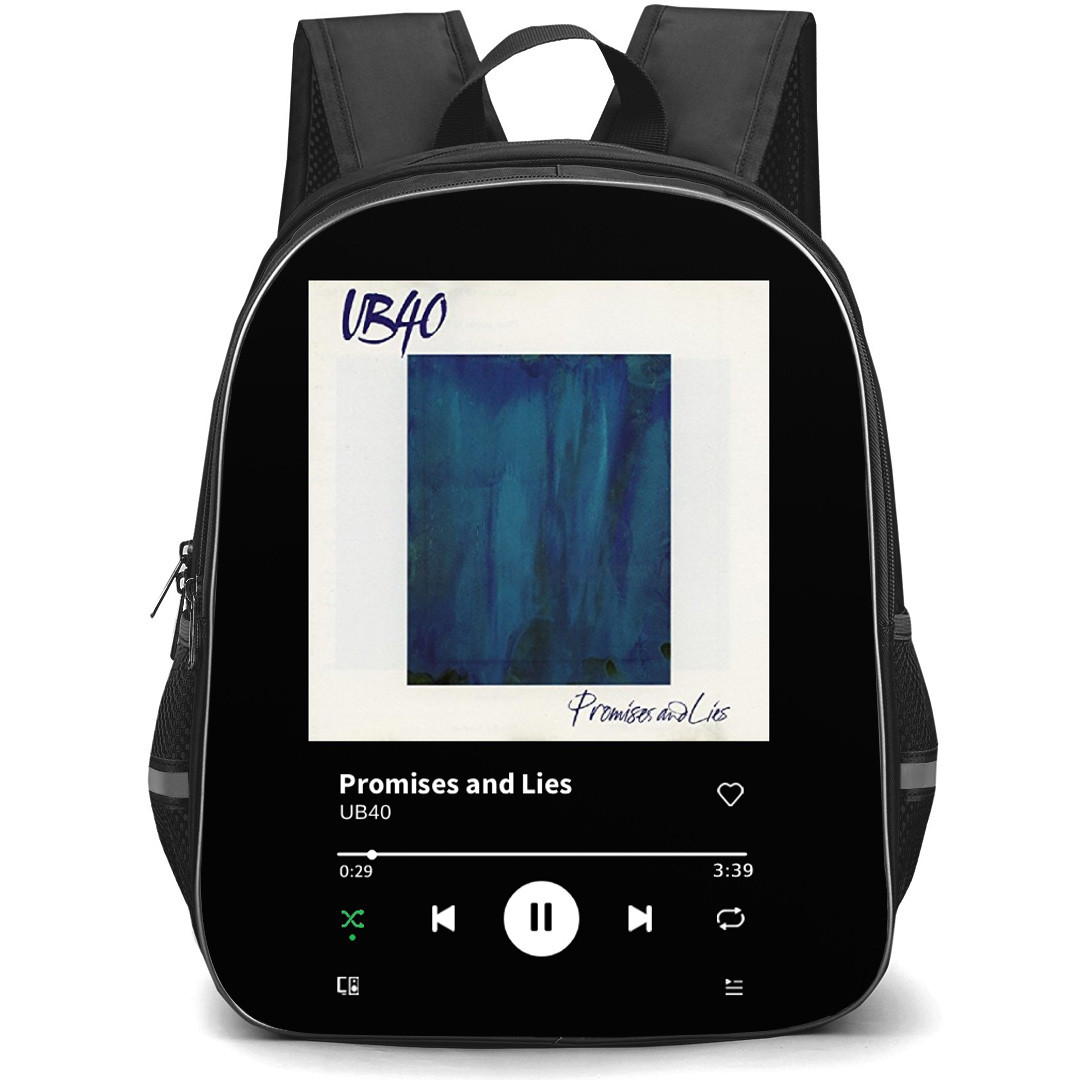 UB40 Backpack School Bag StudentPack - UB40 Promises And Lies Album Cover